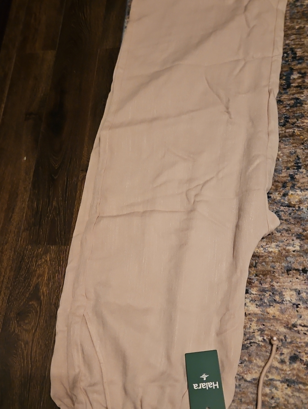 HALARA Womens Light Beige Drawstring Chinos